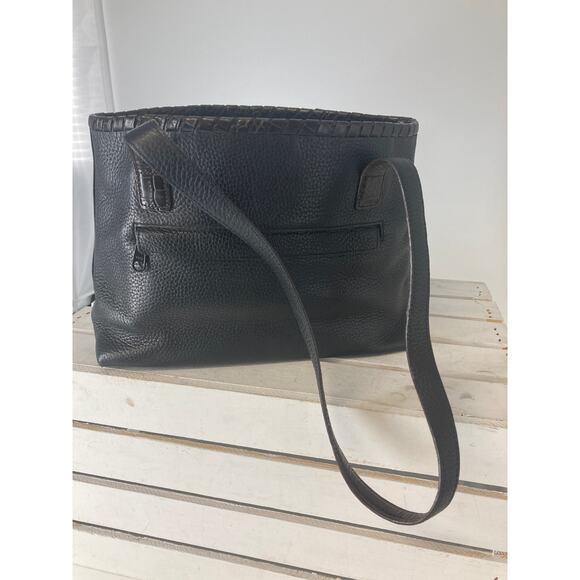 BRIGHTON D136855 MEIDUM BLACK PEBBLED LEATHER SHOULDER BAG - Picture 5 of 12